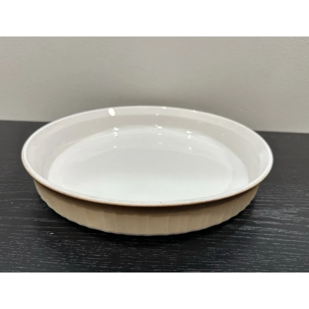 Corning Ware French Bisque F-3-B Round Quiche Tart Dessert Baking Dish 10 Inch